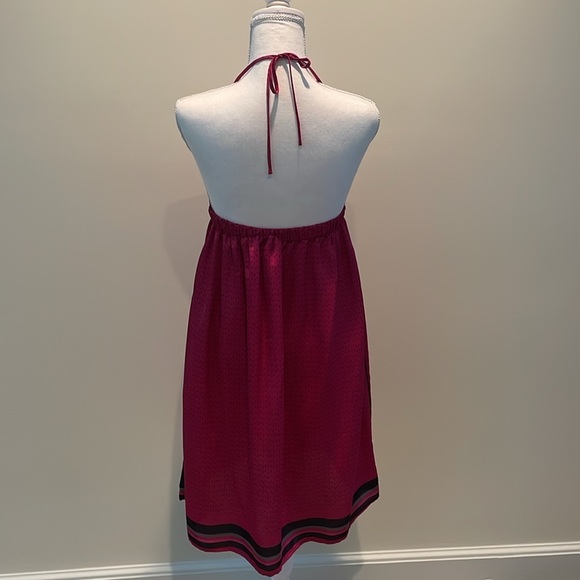 Old Navy XS Polka Dot Hot Pink Baby Doll Halter Dress. - Picture 2 of 7